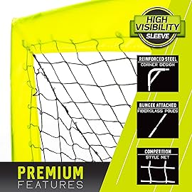 Franklin Sports Blackhawk Portable Soccer Goal, Optic Yellow, 12\' x 6\'