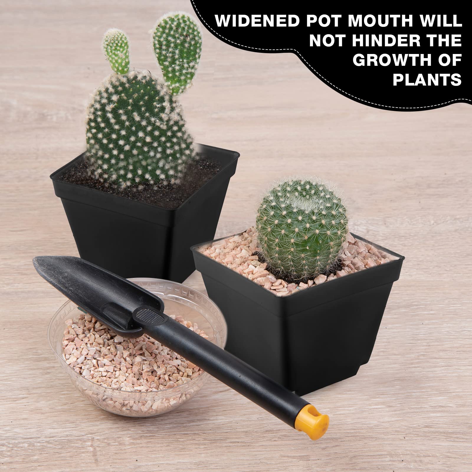 Amazon.com: 100 Pieces 4 Inch Flower Pots Square Plants