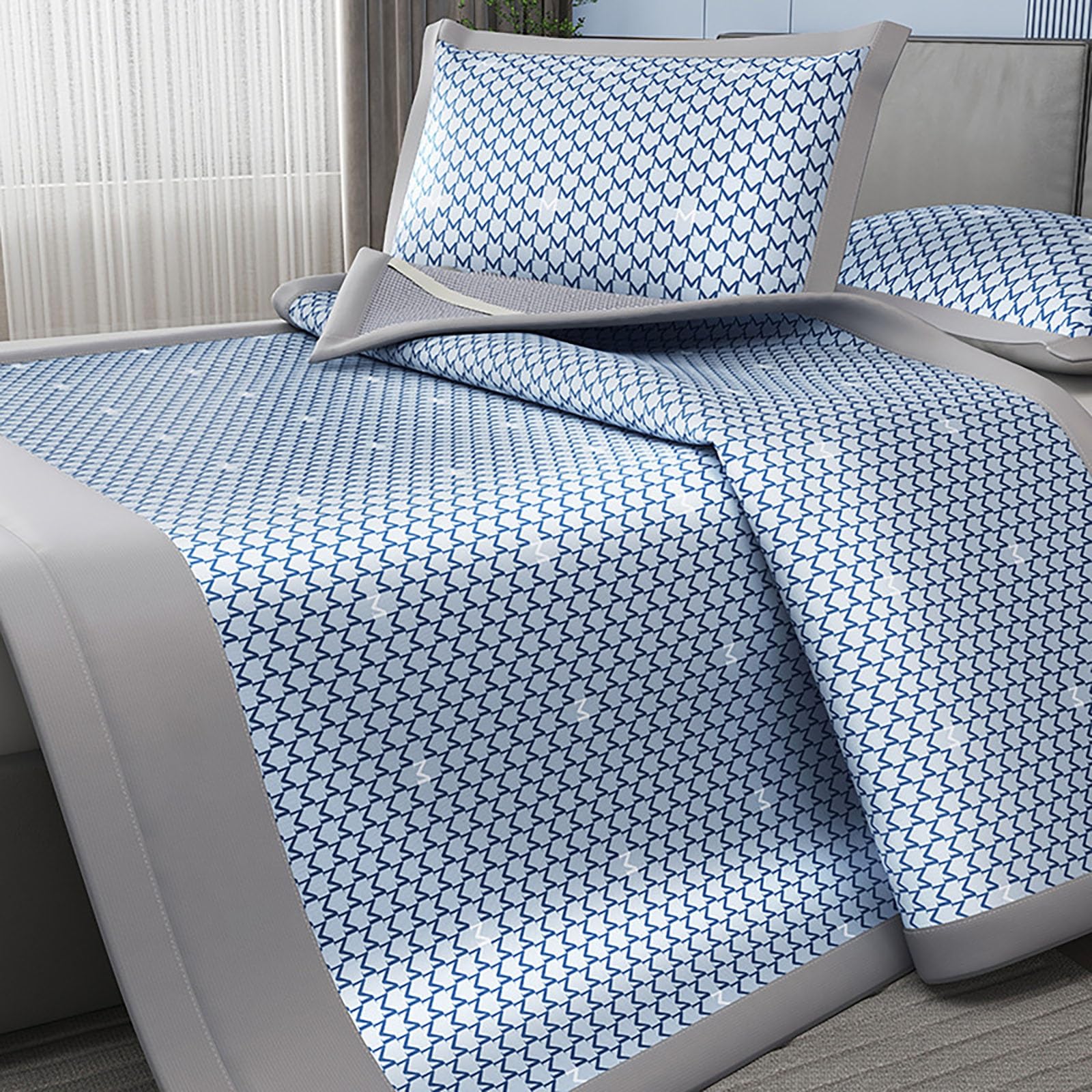 Summer Sleeping Mat, Summer Rattan Cooling Mat Breathable Carbonized Foldable Mattress Topper Multiple Sizes(150x200cm)