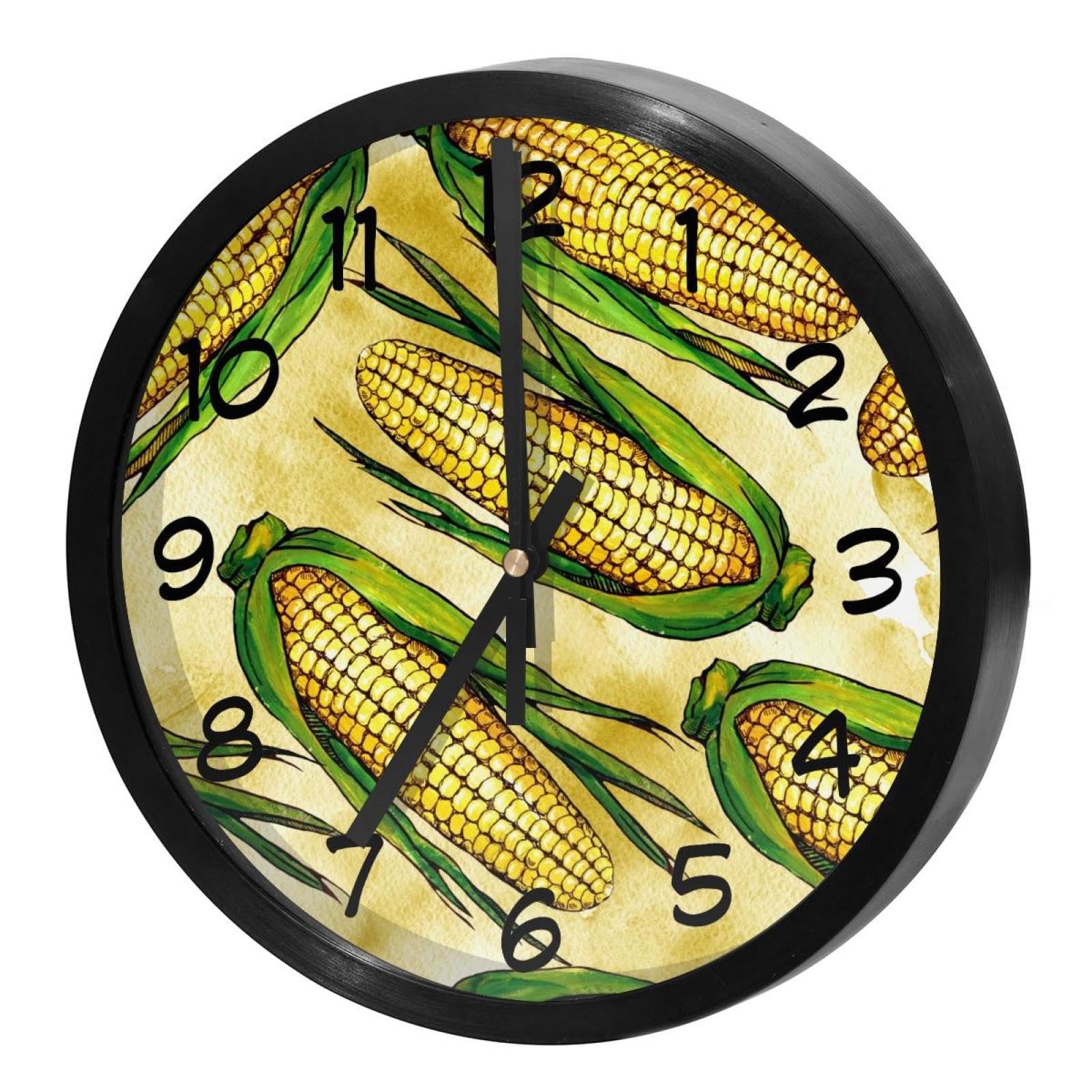 Horloge murale silencieuse ronde à quartz motif aquarelle pour maison