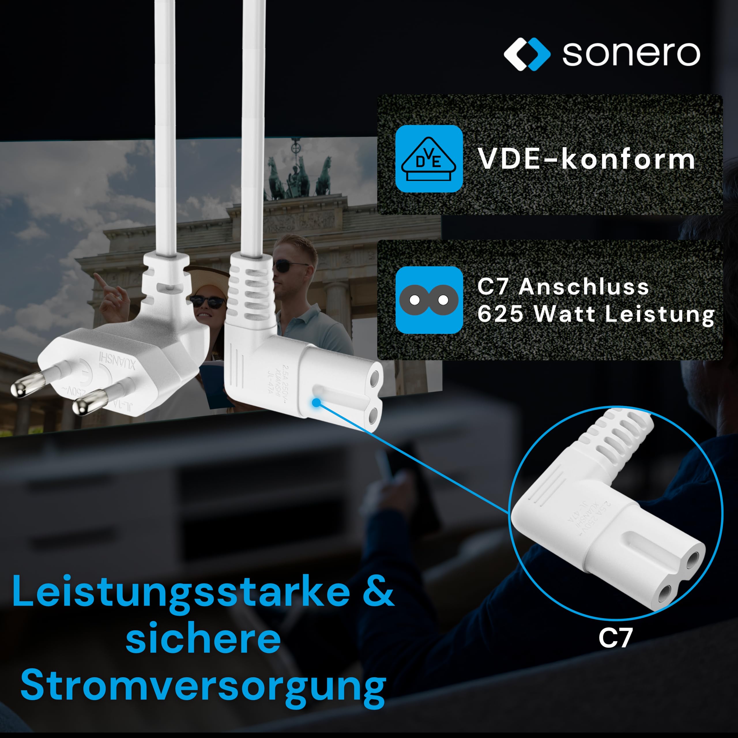 Cavo Di Alimentazione UK 3x1,5 Mm C13 IEC Bollore Al - Foto 6