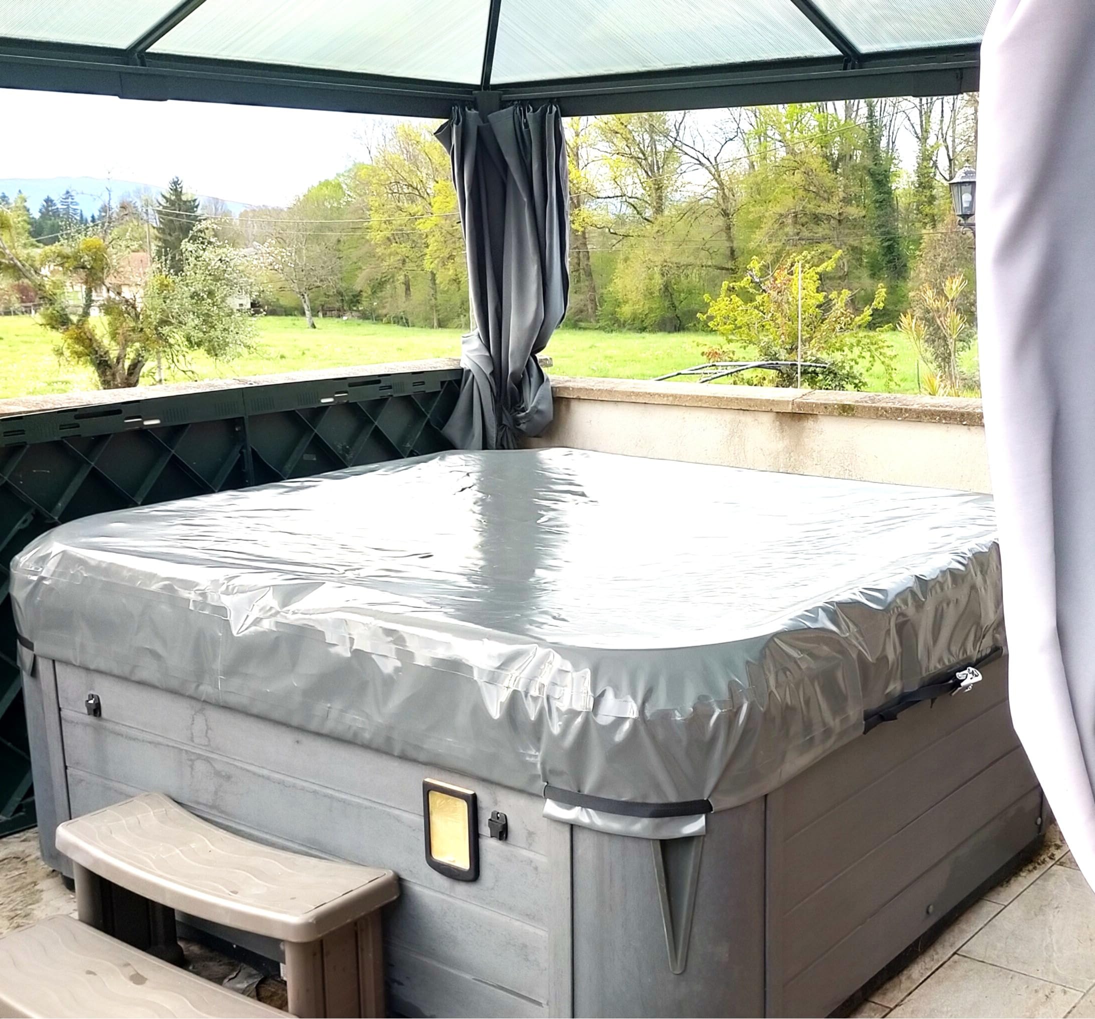 Couverture Cov'In pour Spa Intérieur - Spa Inférieur à 2,6m x 2,6m - Bâche Sable