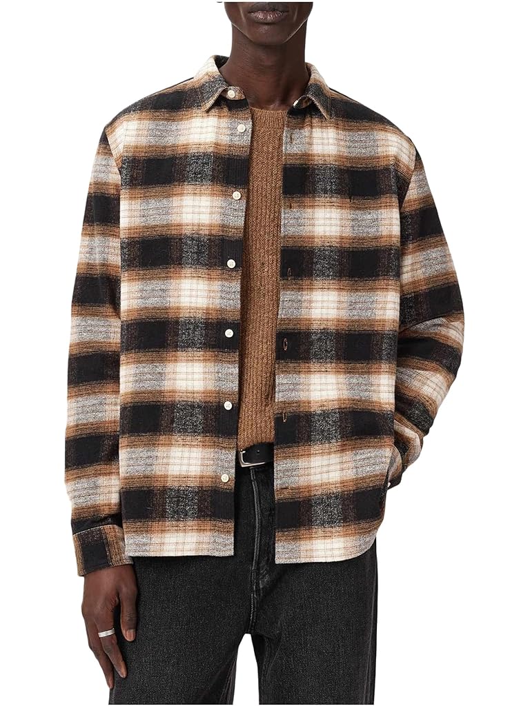 Brown AllSaints Mercy Long Sleeve Shirt