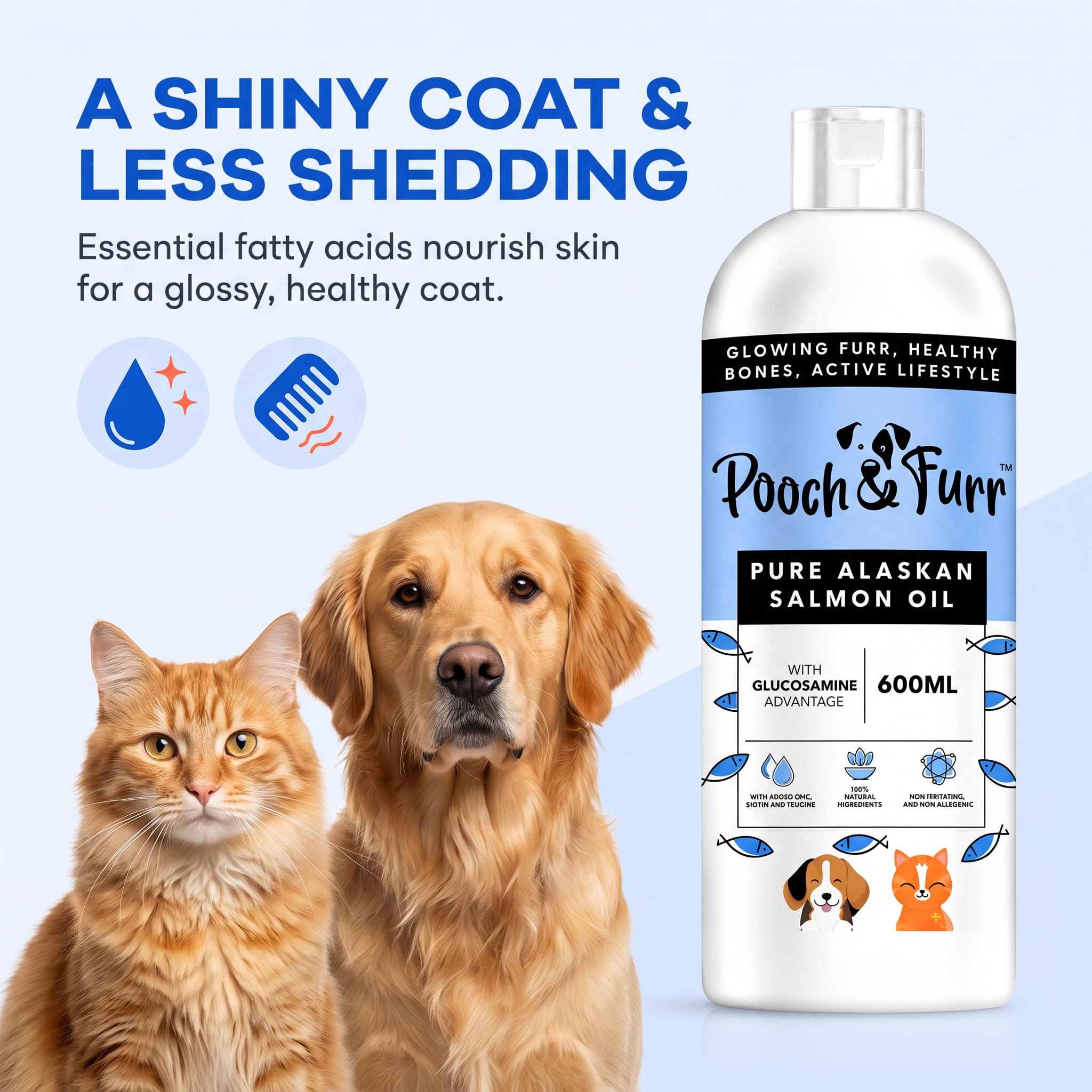 (600 ML) Omega 369 Salmon Fish Oil for Dogs and Cats; for Coat — Amazon image 4