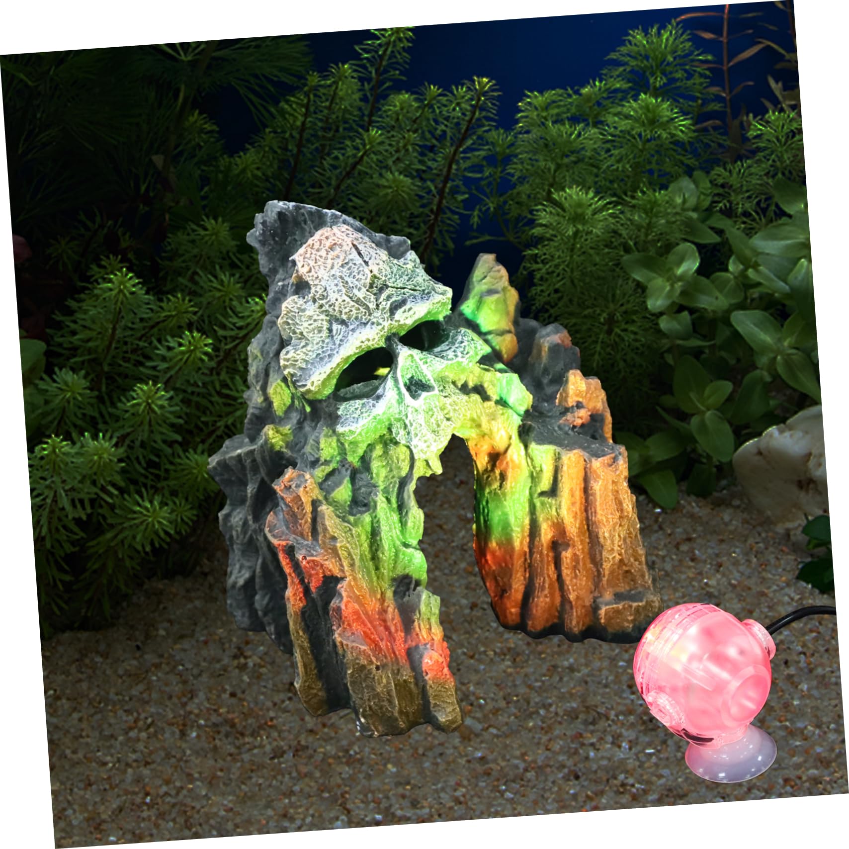 BESPORTBLE Lot De 2 Statues De Grotte Artificielles pour Aquarium Figurines Décoratives pour Aquarium Grotte sous-Marine Décoration De Grotte
