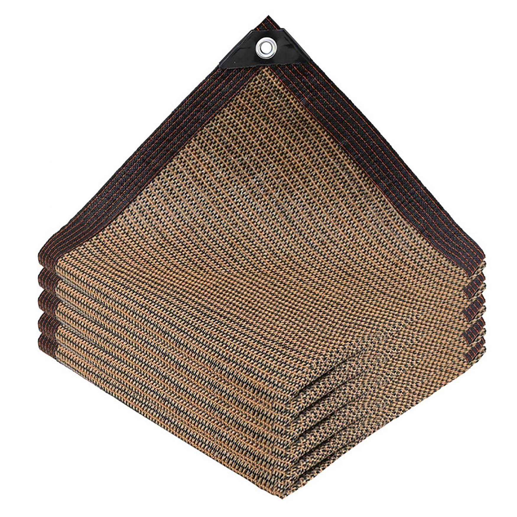 Voile d'ombrage de terrasse marron pour un été frais sur le patio