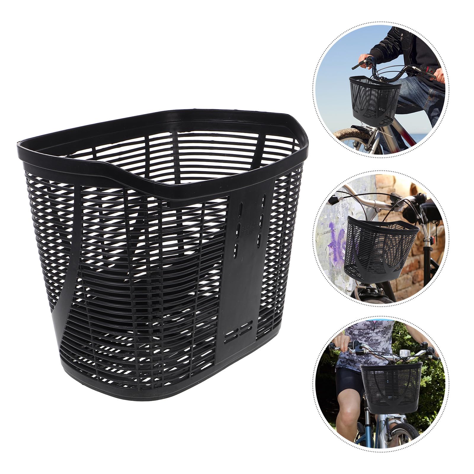 Cestino per Monopattino Elettrico e Bicicletta da Città in Plastica Resistente, Cestino Anteriore Spazioso da Manubrio, Facile da Installare per Pendolarismo Urbano e Mobilità