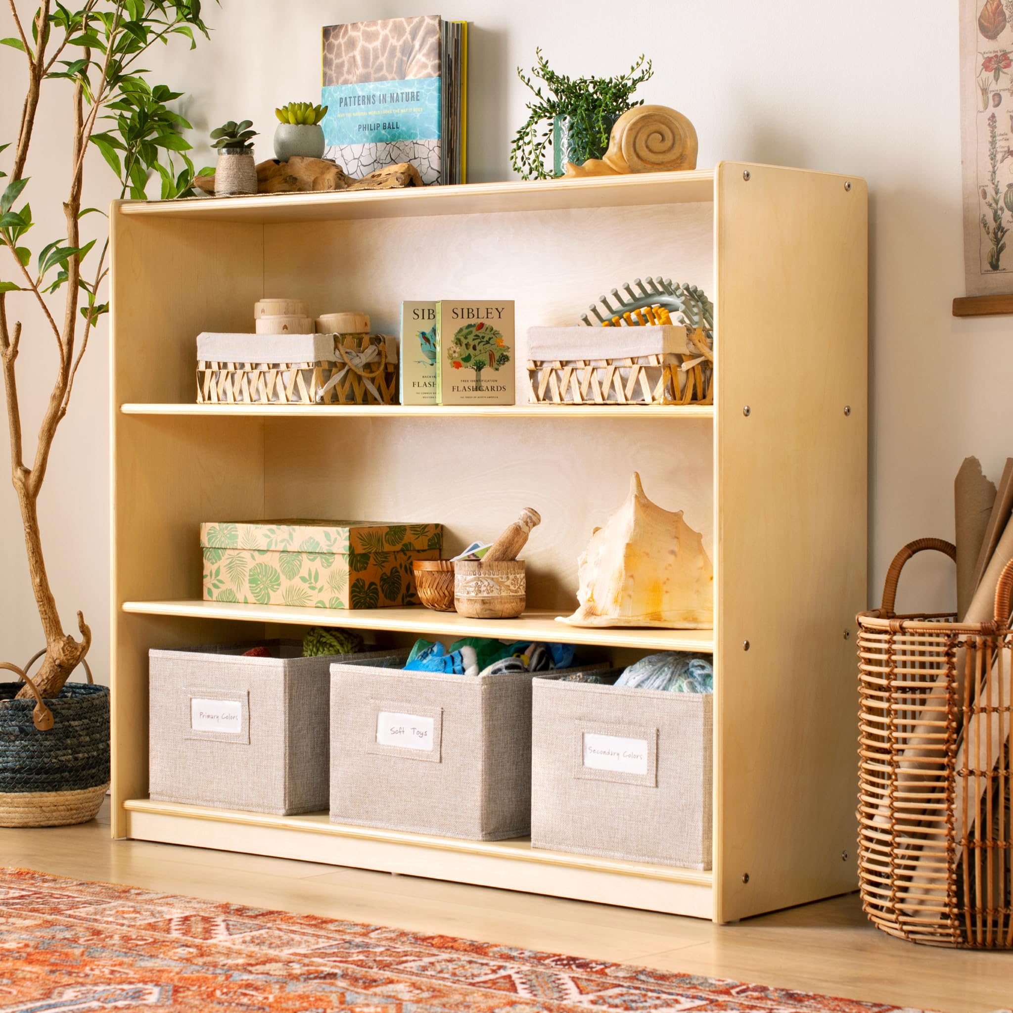 Amazon.com: Guidecraft EdQ Three Shelf Open Storage Natural with 3