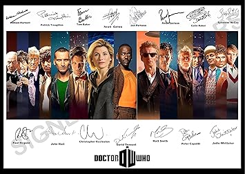 Doctor Who Signed/Autographed Print all Doctors. Dr Who (A4 Print 29 ...