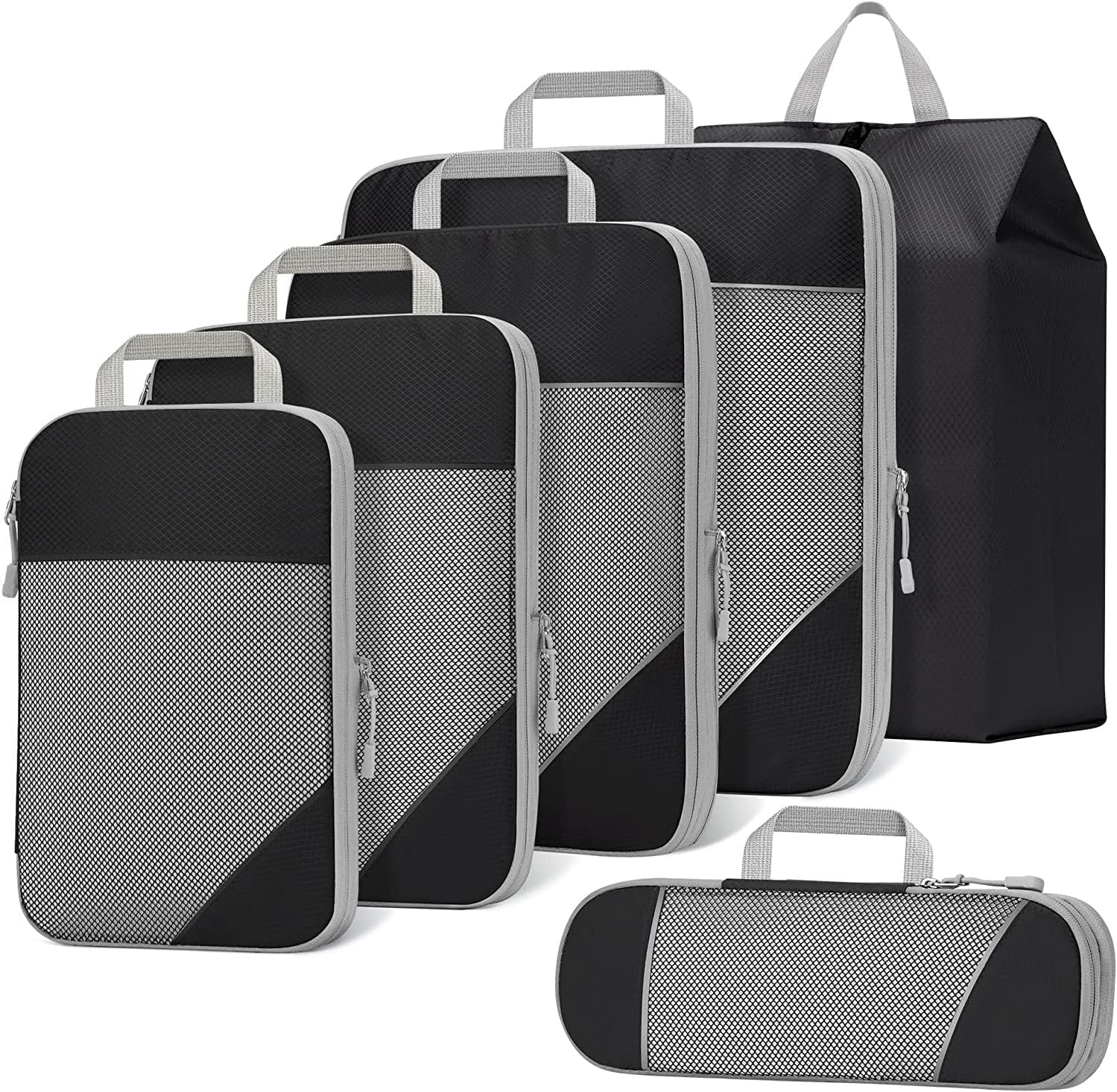 Compression Packing Cubes, Set of 6 Areaphmet Travel Packing Organisers