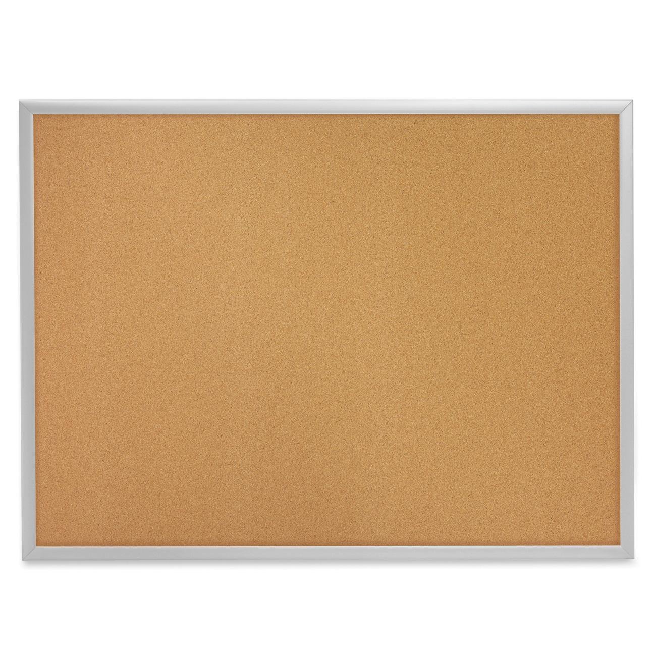 Photo 1 of QUARTET Cork Bulletin Board, Natural Cork/Fiberboard, 96 x 48, Aluminum Frame (Case of 2)