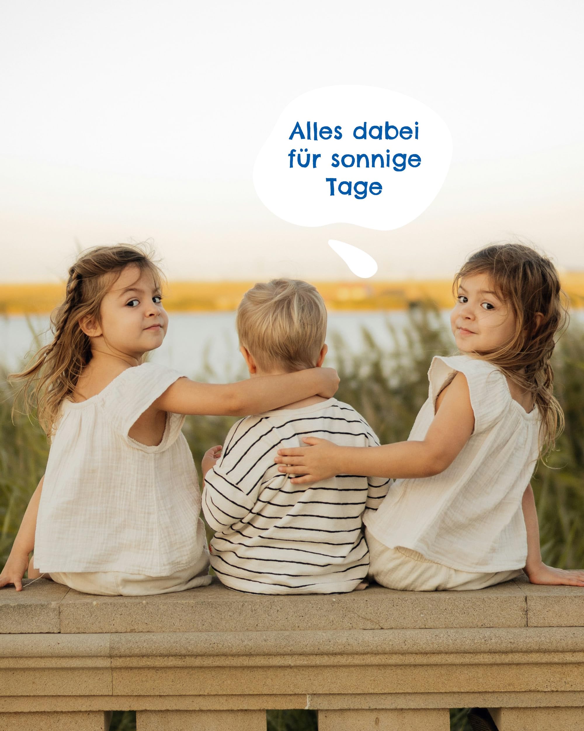 PAEDIPROTECT set estivo per neonati e bambini prodotti per la protezione solare e la cura della pelle, incl. 2x crema solare marina, 1x crema solare per il viso, 1x shampoo e lozione 2in1, 1x lozione