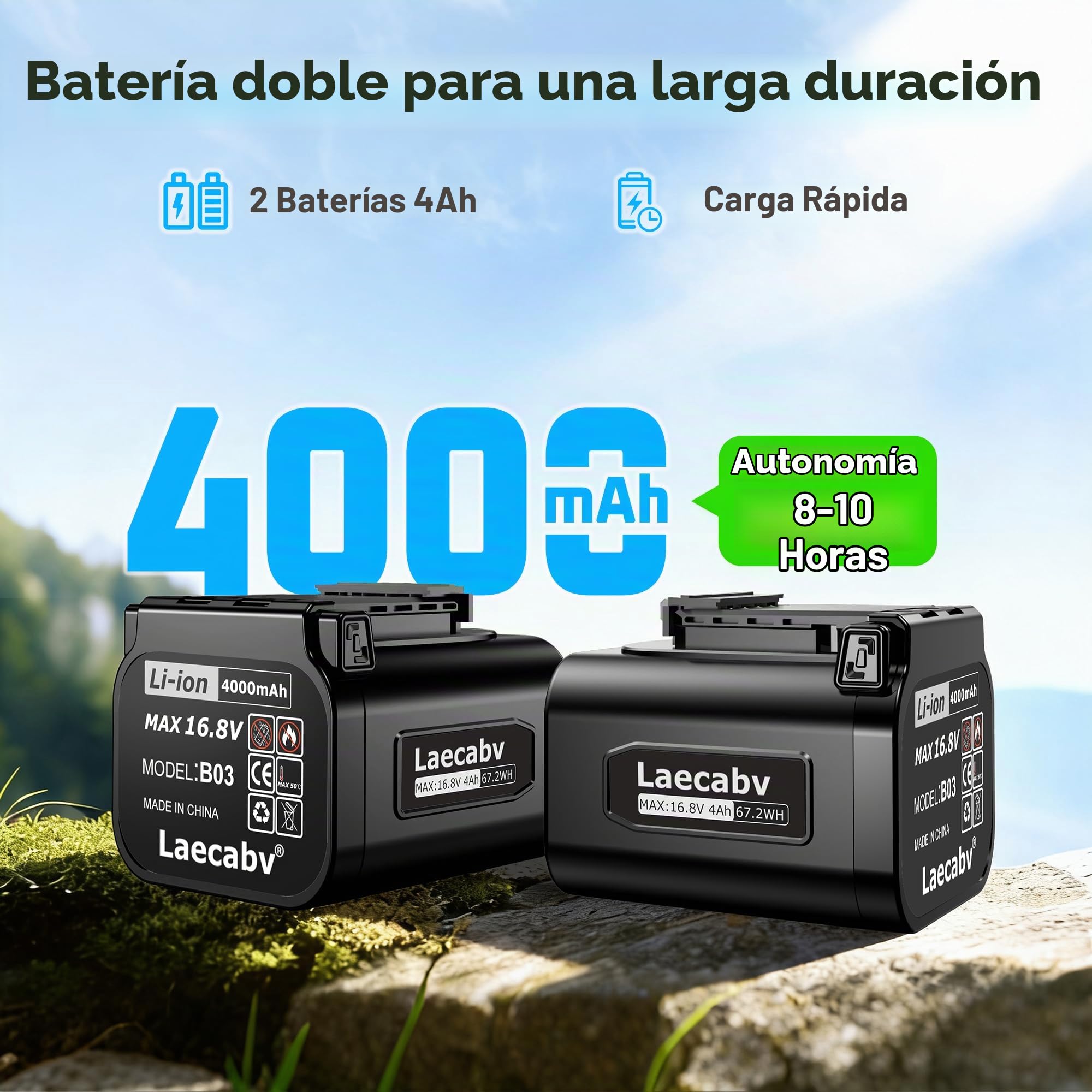 Tijeras de Podar Electricas, 35mm 2 baterías de litio de 4Ah Tijeras De Podar Electricas Para Poda De Ramas De Árboles (LA35)