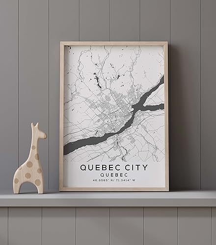 Miniatura 9 de Map of Quebec City, Quebec, Light 2 (18x24)