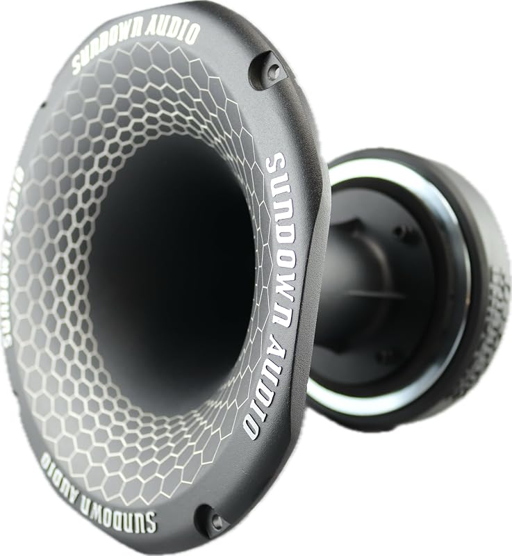 Sundown Audio SHFTL 2" Throat Super Horn Driver - 110W RMS (220W Program), 4 Ohm - 3" Voice Coil, Titanium Diaphragm, 118dB Sensitivity, 600Hz-20kHz - Die-Cast Aluminum Horn