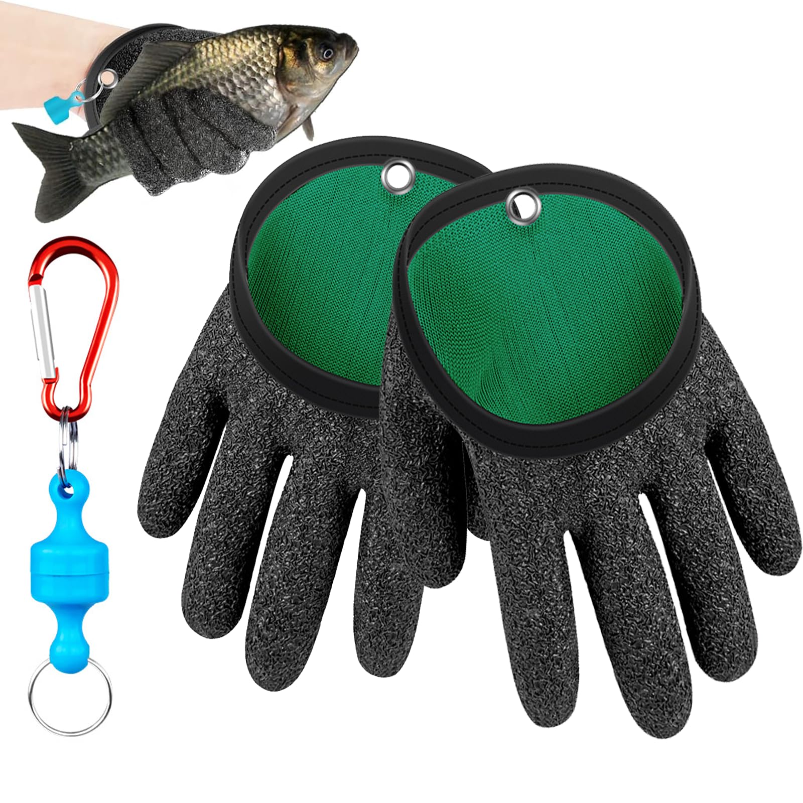 Guantes Pesca Hombre Impermeables Anticorte Resistentes Pinchazos Guantes Pesca Cierre Magnético