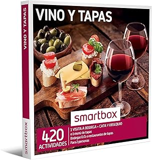 Caja de vino y tapas