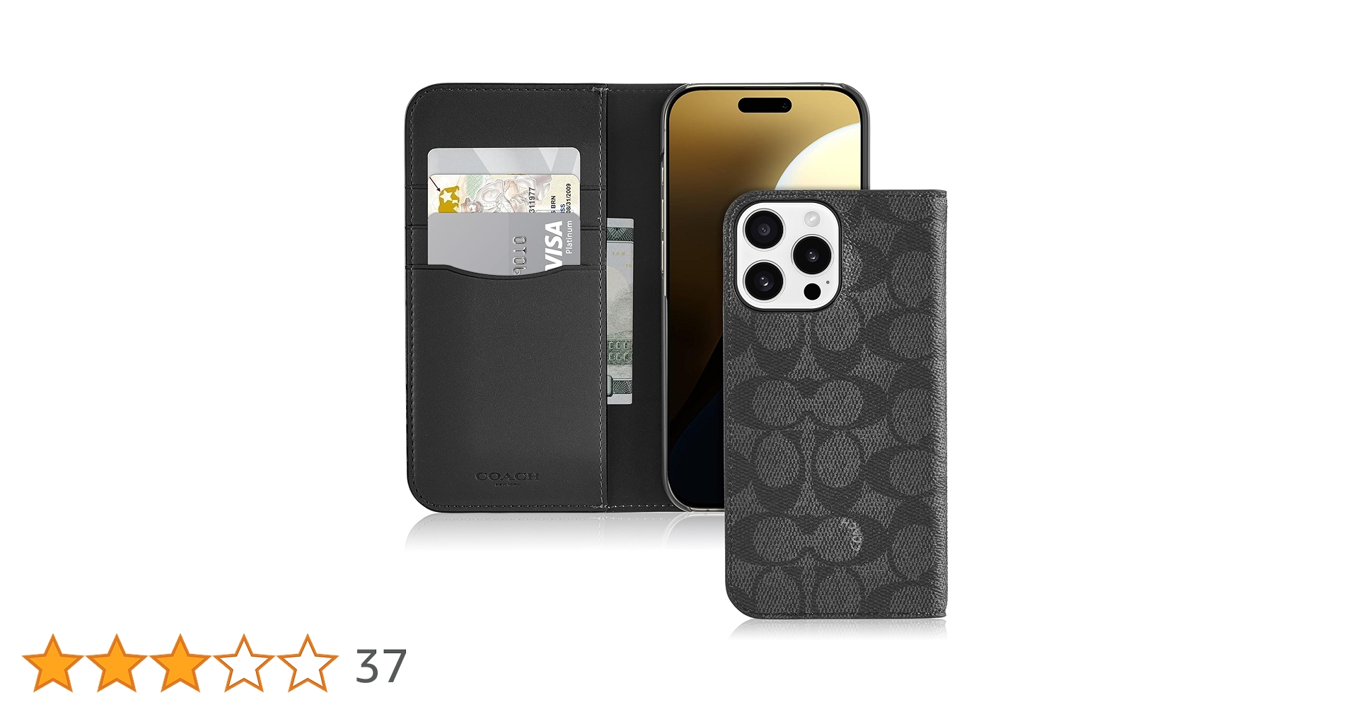 COACH コーチ シグネチャー レザー ウォレット iPhone 16 Pro Coach Signature Canvas Wallet Folio iPhone 16 Pro Max Case