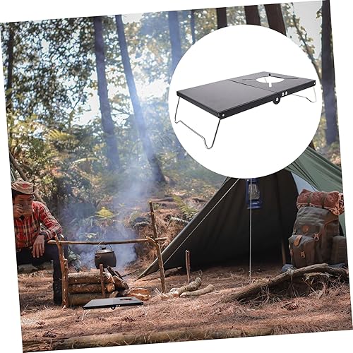 Miniatura 8 de Yardwe Portable Folding Camping Table Ultralight Picnic Table for Hiking Beach Fishing Outdoor Use Wear-Resistant Compact for Backpacking and Travel