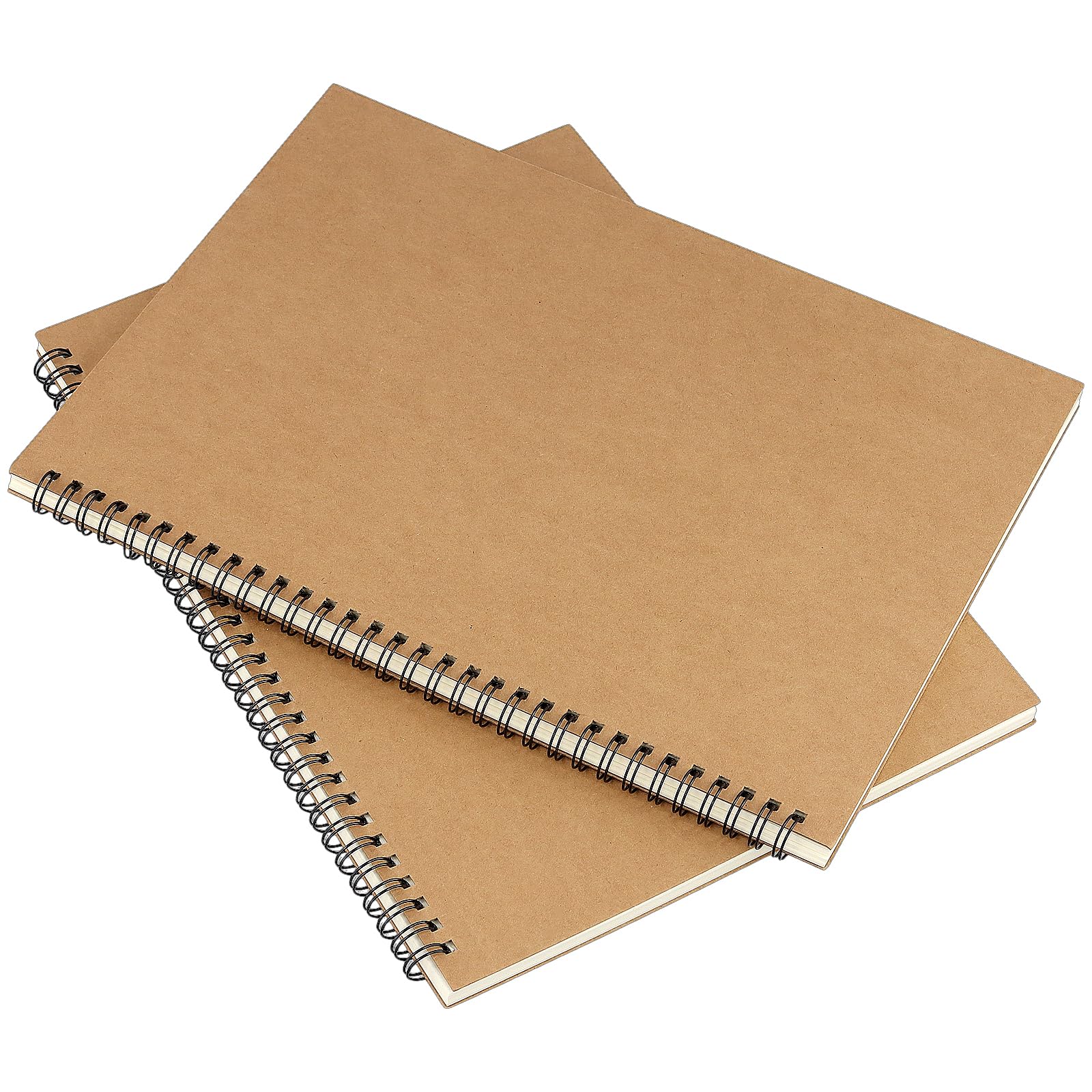 KEILEOHO 6 Quaderni A4 Puntinati, Blocco Note a Spirale con Copertina in Carta Kraft, 100 Fogli 200 Pagine, Carta 100 g/m², per Schizzi, Disegno e Appunti