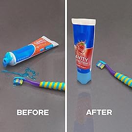 Chrome Cherry SqueezMe Self-Closing Toothpaste Caps, Silicone Lid for Kids & Adults, No Mess Toothpaste Dispenser, Self-Standing Easy Squeezer Cap, Bathroom Accessory, Self-Standing Blue, Pack of 1