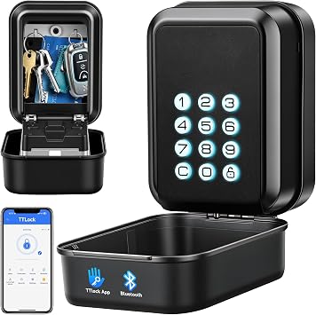 Smart Key Lock Box, TTLock App Controlled, Bluetooth & PIN Unclock