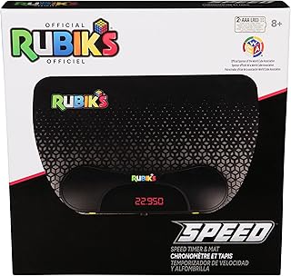 Rubik's Speed Timer & Mat Set for Speedcubing. Practice for Competitions | Includes Precision Timer & Mat, A Competitive STEM Toy Accessory To Measure Speed, Logic & Hand-Eye Coordination, Ages 8+