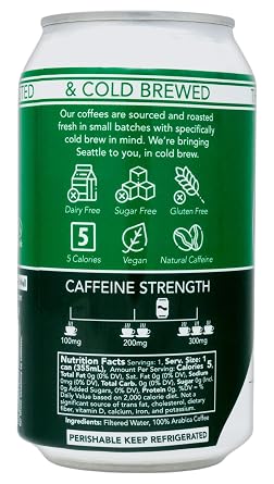 Seattle Strong Bright Nitro Cold Brew Coffee, 12 fl oz