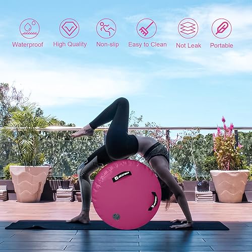 Miniatura 3 de AKSPORT Air Roller - Barril de aire para flexiones de espalda y resortes de mano, entrenamiento con bomba de aire eléctrica para uso