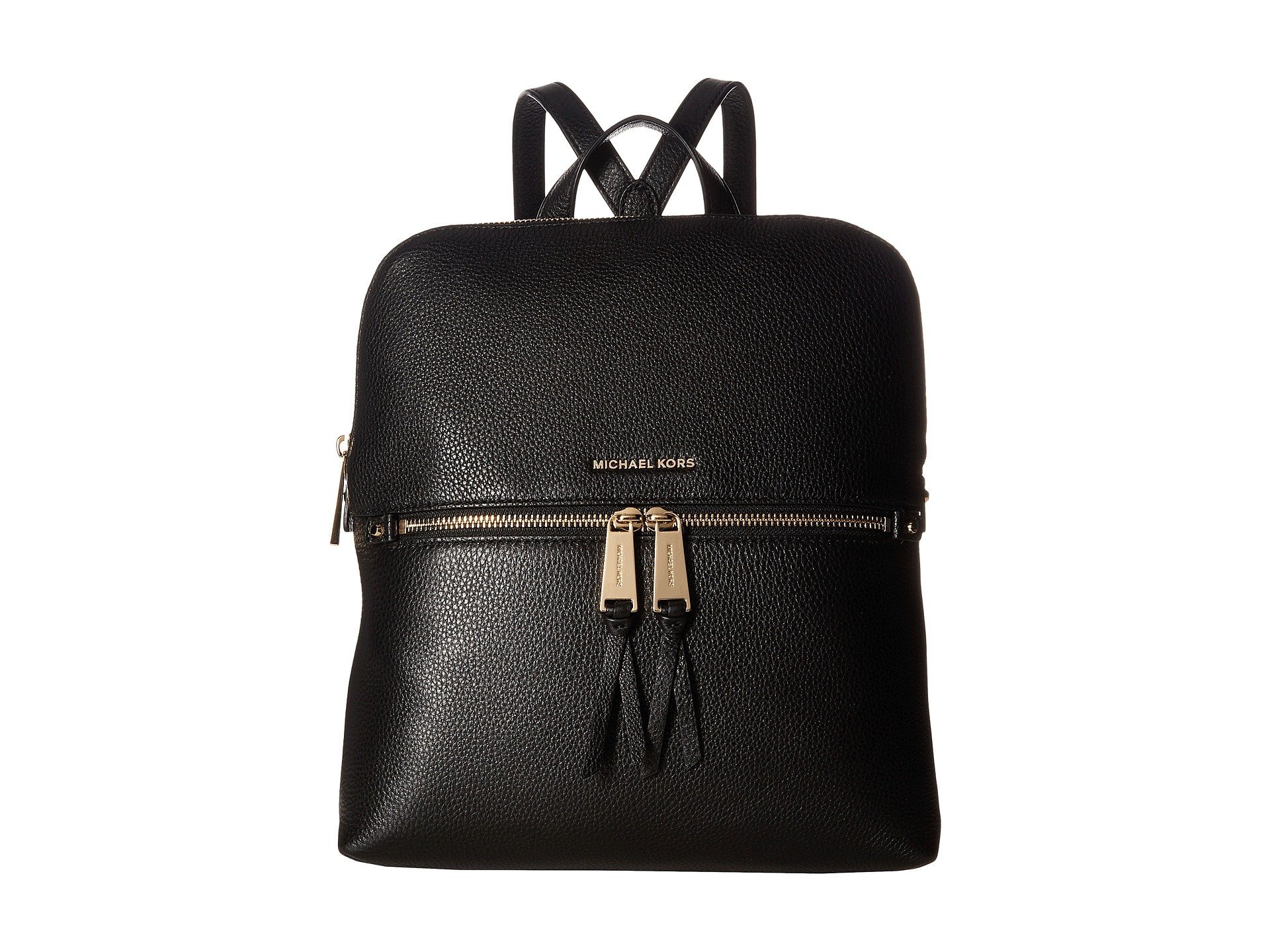 Michael Kors Rhea Zip Medium Slim Backpack in Black