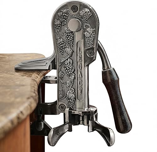Miniatura 5 de Sacacorchos Wine Enthusiast Legacy – Abridor de vino duradero con mango de mármol negro y construcción de metal sólido - Eliminación de corcho