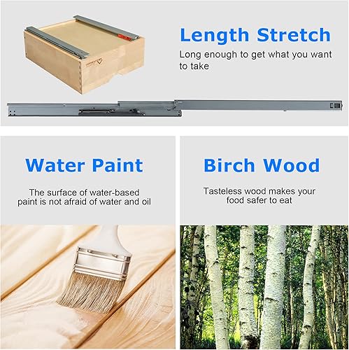 Miniatura 4 de WelFurGeer Cajón de gabinete extraíble, organizador de gabinete deslizante, organizador extraíble de gabinete, organizador de gabinete deslizante