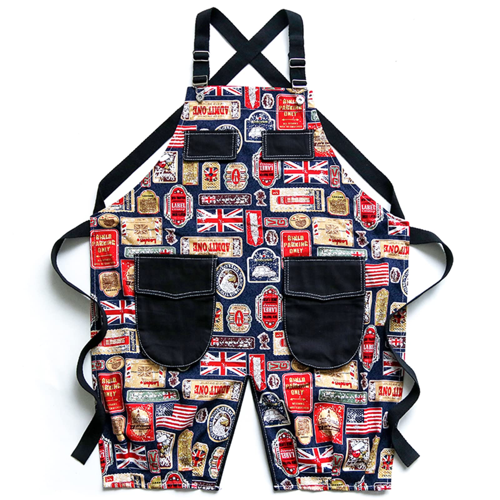 Kitchen Adjustable Apron - Split Leg Unisex Apron with Neck Strap - Extra Long Ties,Red,Large