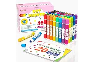 Shuttle Art Dot Markers, Washable Bulk for Toddlers With Free Activity Book