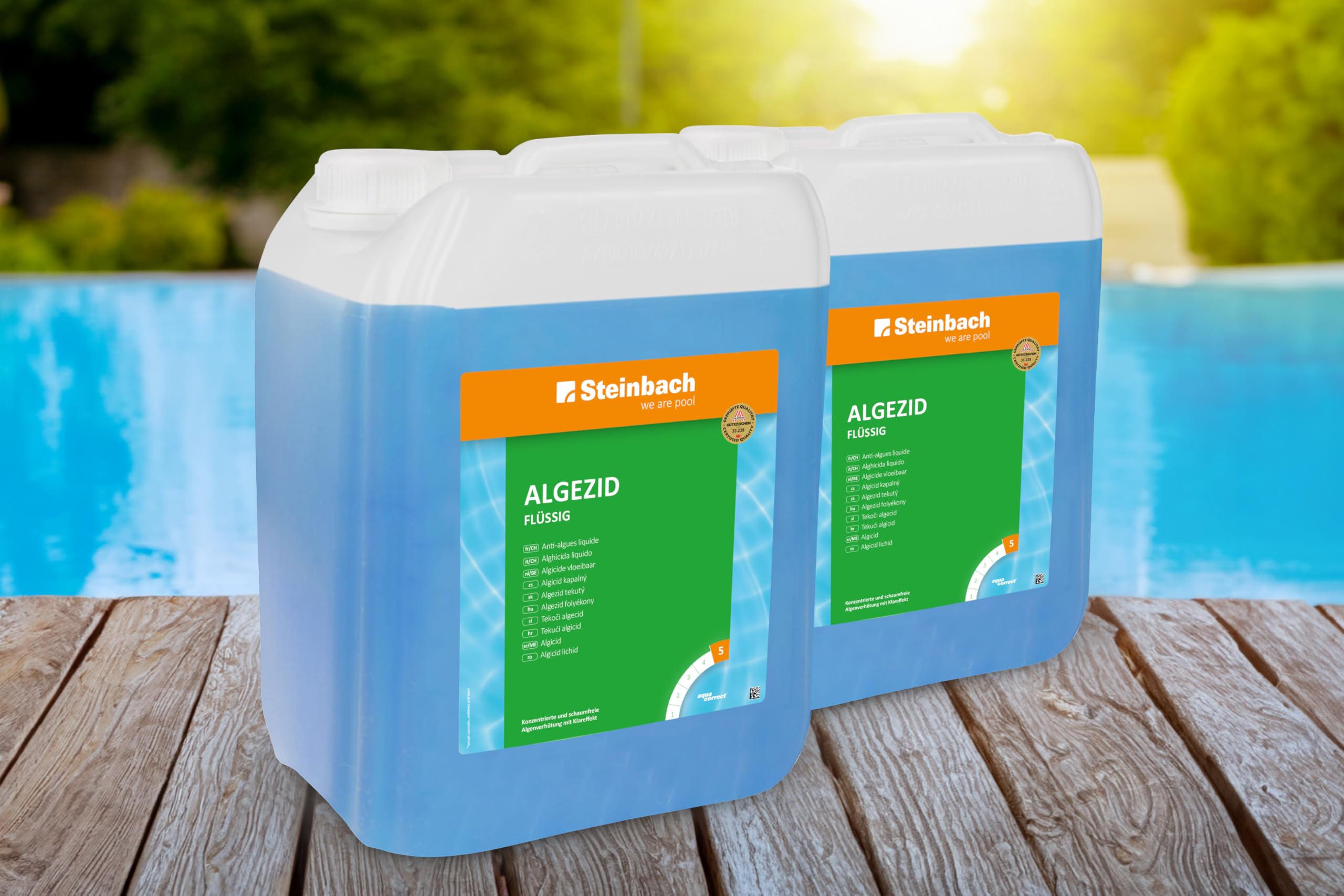 Steinbach Poolpflege Algezid flüssig, 2 x 5 l, Algenverhütung, 0753505TDC2^Steinbach Poolpflege Algezid flüssig, 5 l, Algenverhütung, 0753505TD03