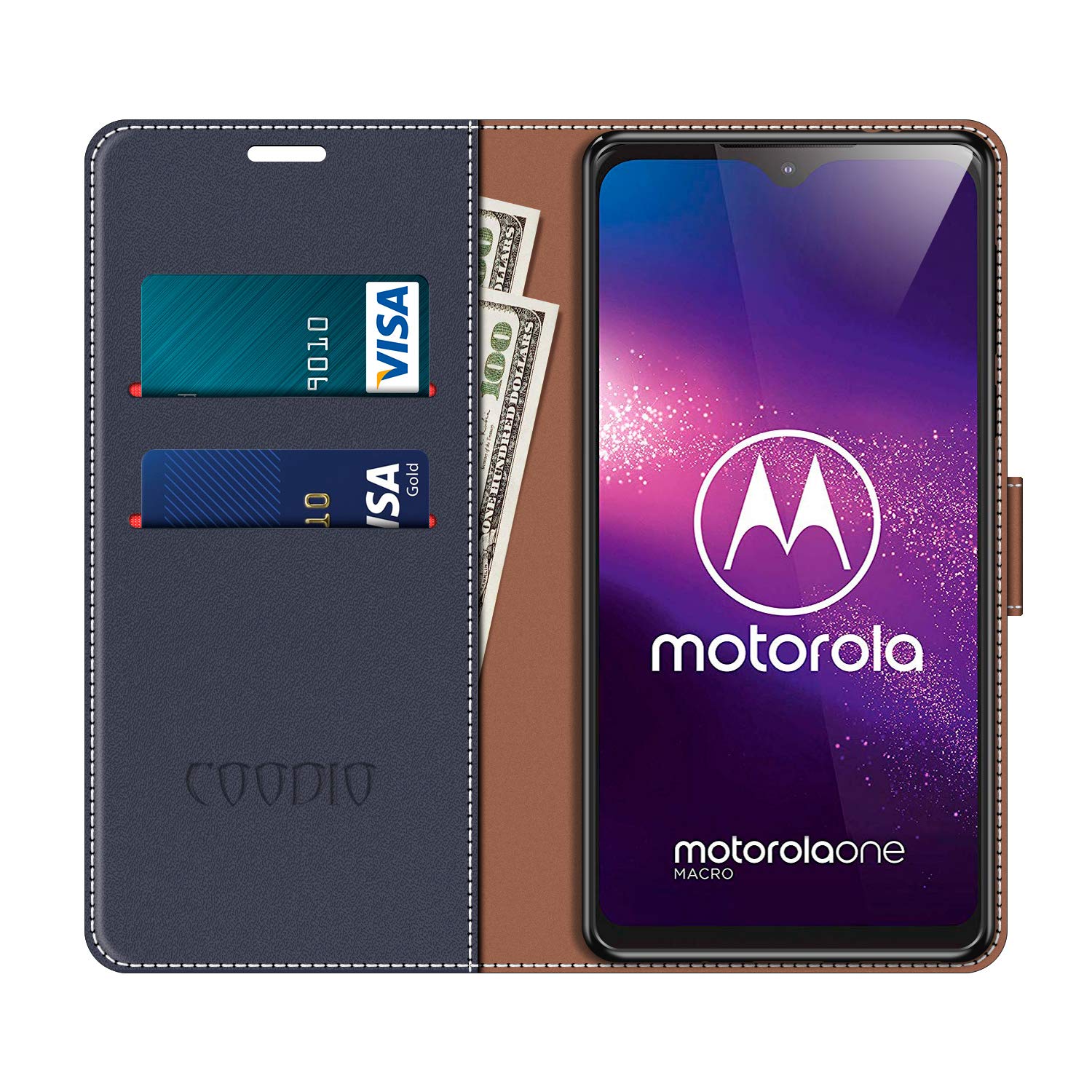 Cadorabo Custodia per Motorola ONE MACRO Book Cover