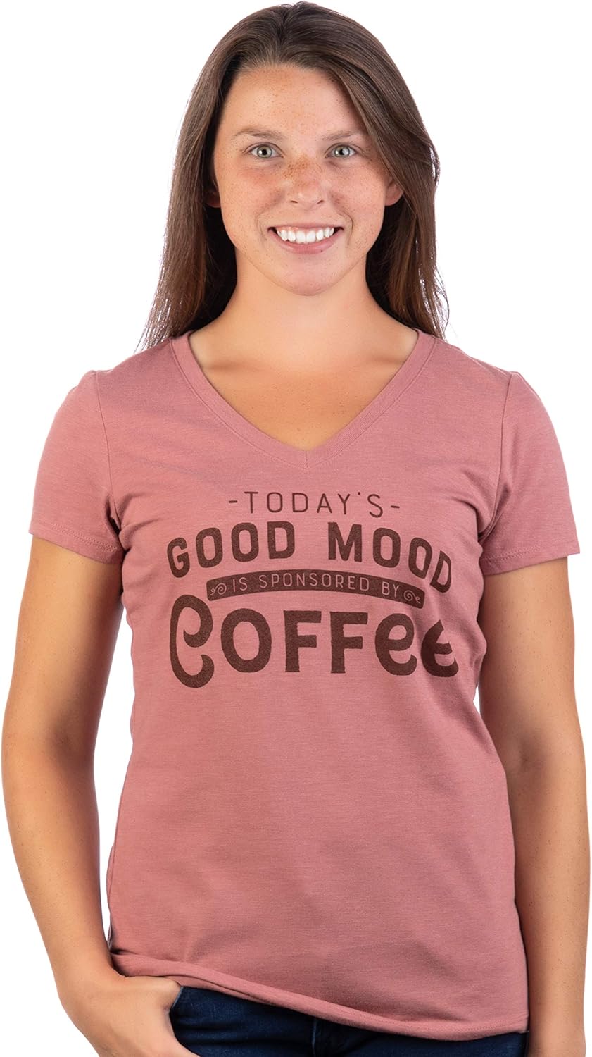 Funny Optimist Sayings - Cute, Cool Retro Positive Affirmation Happy Yoga V-Neck T-Shirt for Women - Image 3