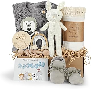 meloom Baby Gift Set, Baby Boy Newborn Gifts Box, Boho Gender Neutral Unisex Baby