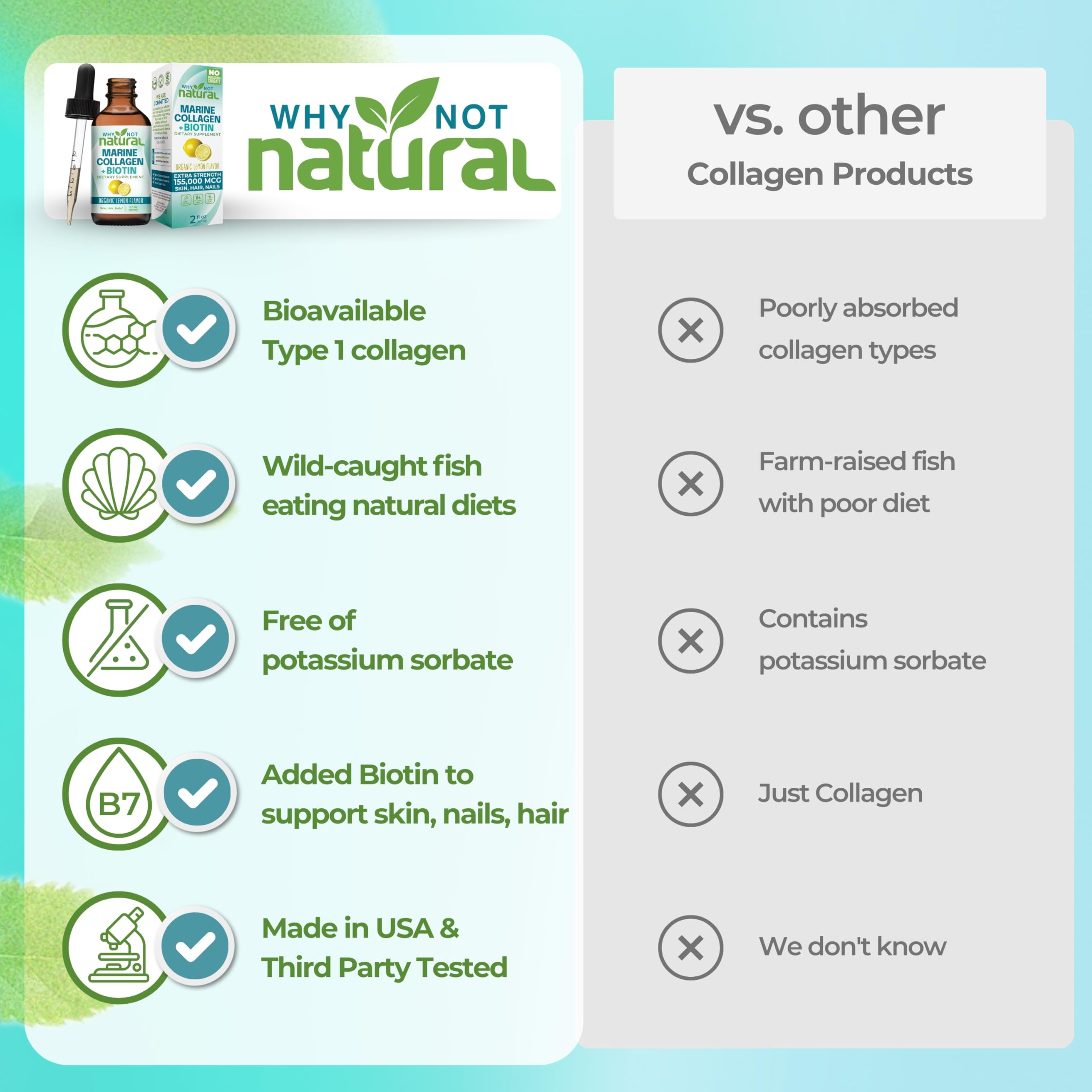 Liquid Collagen Plus Biotin Drops - Supplement for Hair, Skin, and Nails — Amazon image 7