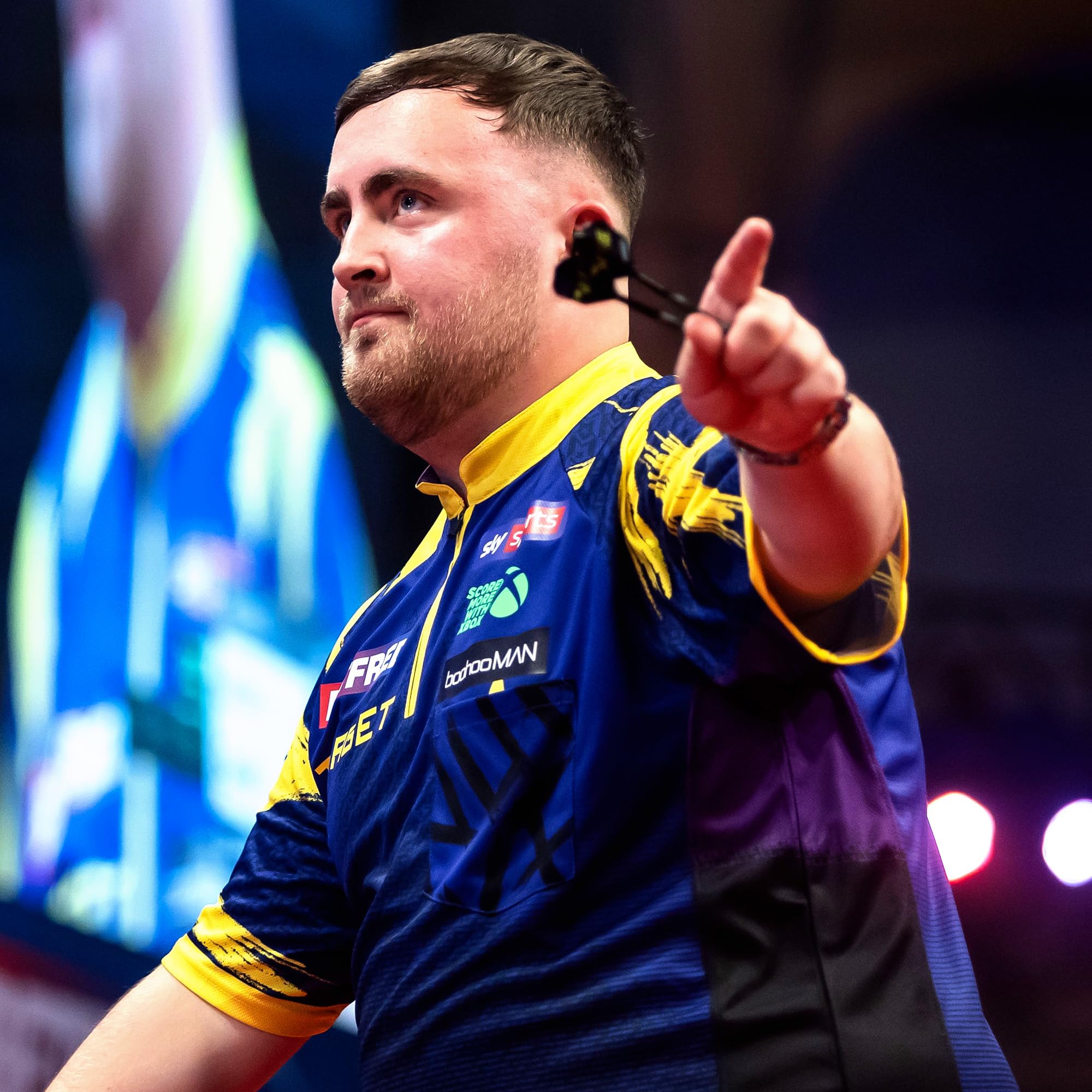 Target Darts Luke Littler Spieler-Shirt 2026 – Kragenlos, Kühl, Mikrofaser, Größen XS-4XL