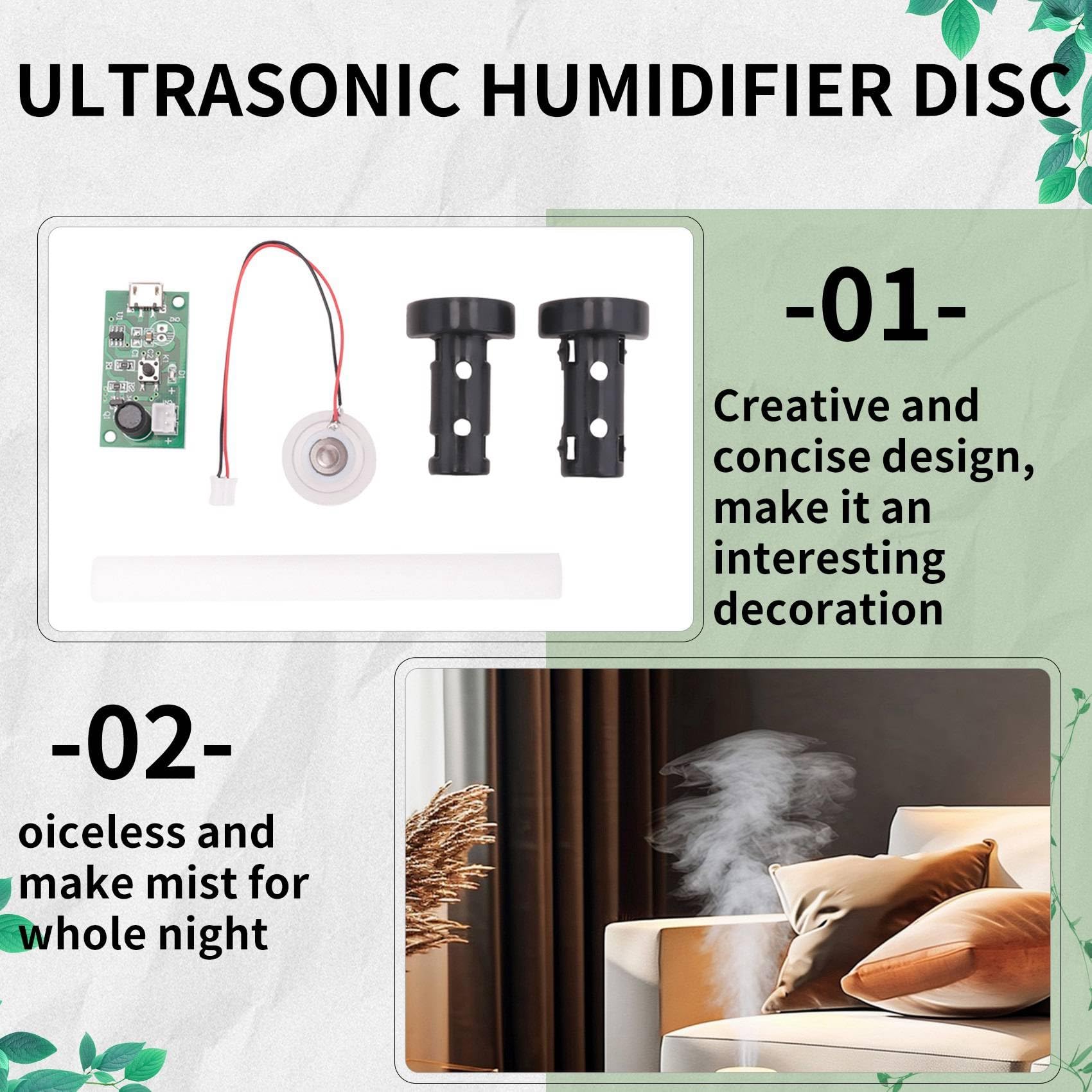 8 Pezzi 20MM ultrasuoni Fogger atomizzatore Piastra Accessori umidificatore Guarnizione in Gomma