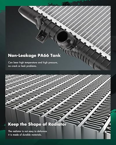 Vista 259 de SCITOO Radiador 2839 apto para Jeep 2006-2010 para Jeep para Commander 3.7L 2005-2010 para Jeep para Grand Cherokee 3.7L 2005-2009 para Jeep