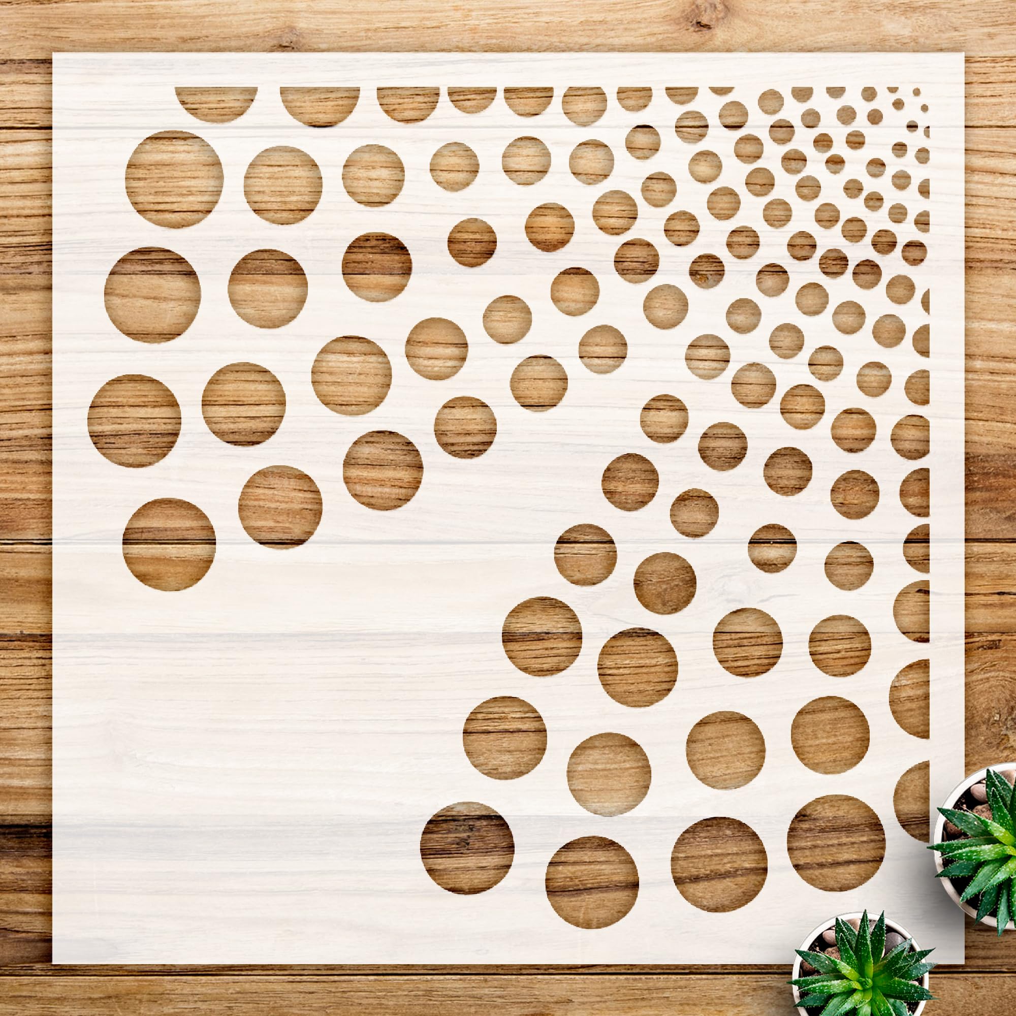 Flower Tile Stencil Pattern for Walls and Floors, Reusable Mylar Template, Ideal for DIY Bathroom and Kitchen Decor - Size A4 (8.5