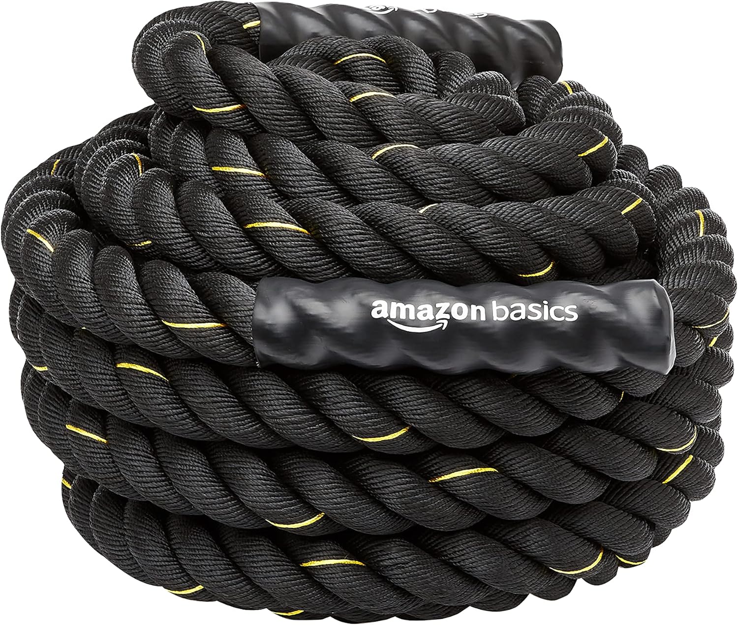 Amazon Basics 2 Inch Heavy Exercise Training Workout Battle Rope 50 Feet Black Jump Ropes Amazon Canada