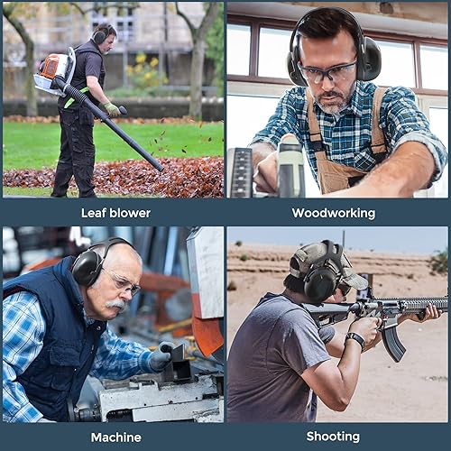 Miniatura 6 de SNR - Orejeras de protección auditiva de 35 dB, protección eficaz para los oídos, auriculares con cancelación de ruido para adultos y niños, cortan