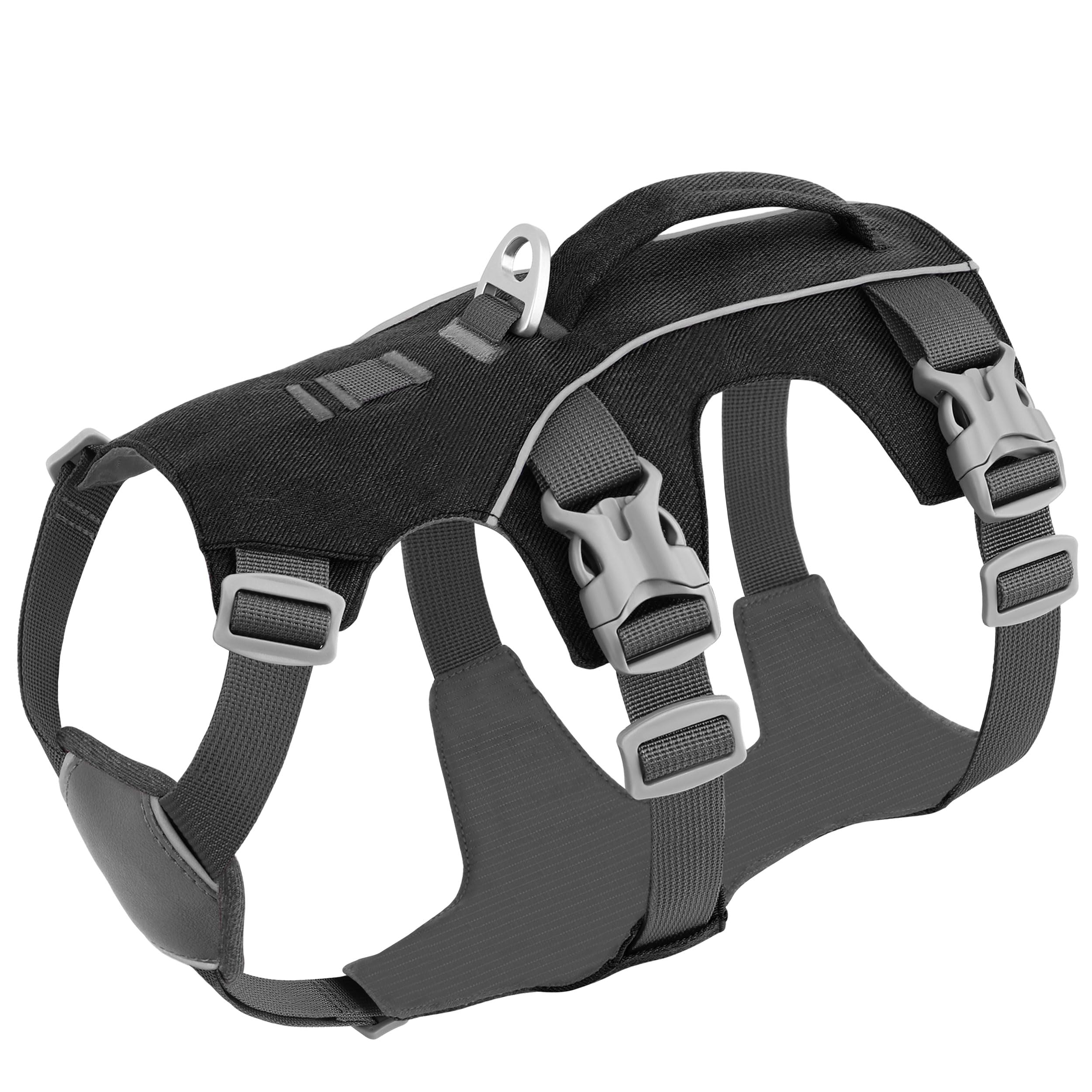 AKAILEA Escape Proof Dog Harness Medium Sized Dog, Reflective No Pull Dog Vest with Handle, Lightweight Full Body Pet Harness Adjustable for Walking,