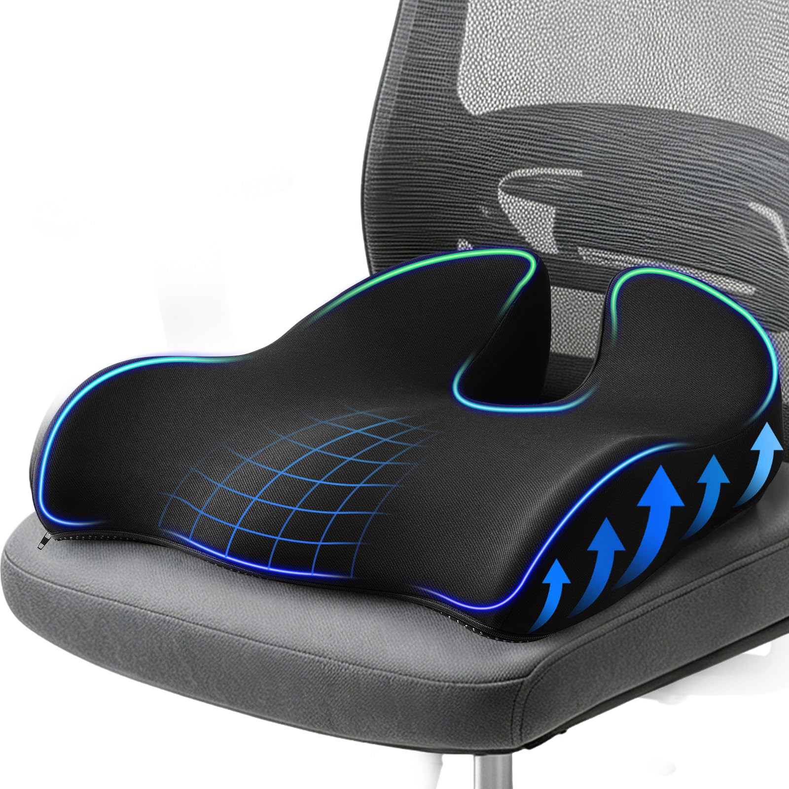 Coussin d'assise Niceeday ergonomique en mousse pour chaise de bureau et voiture