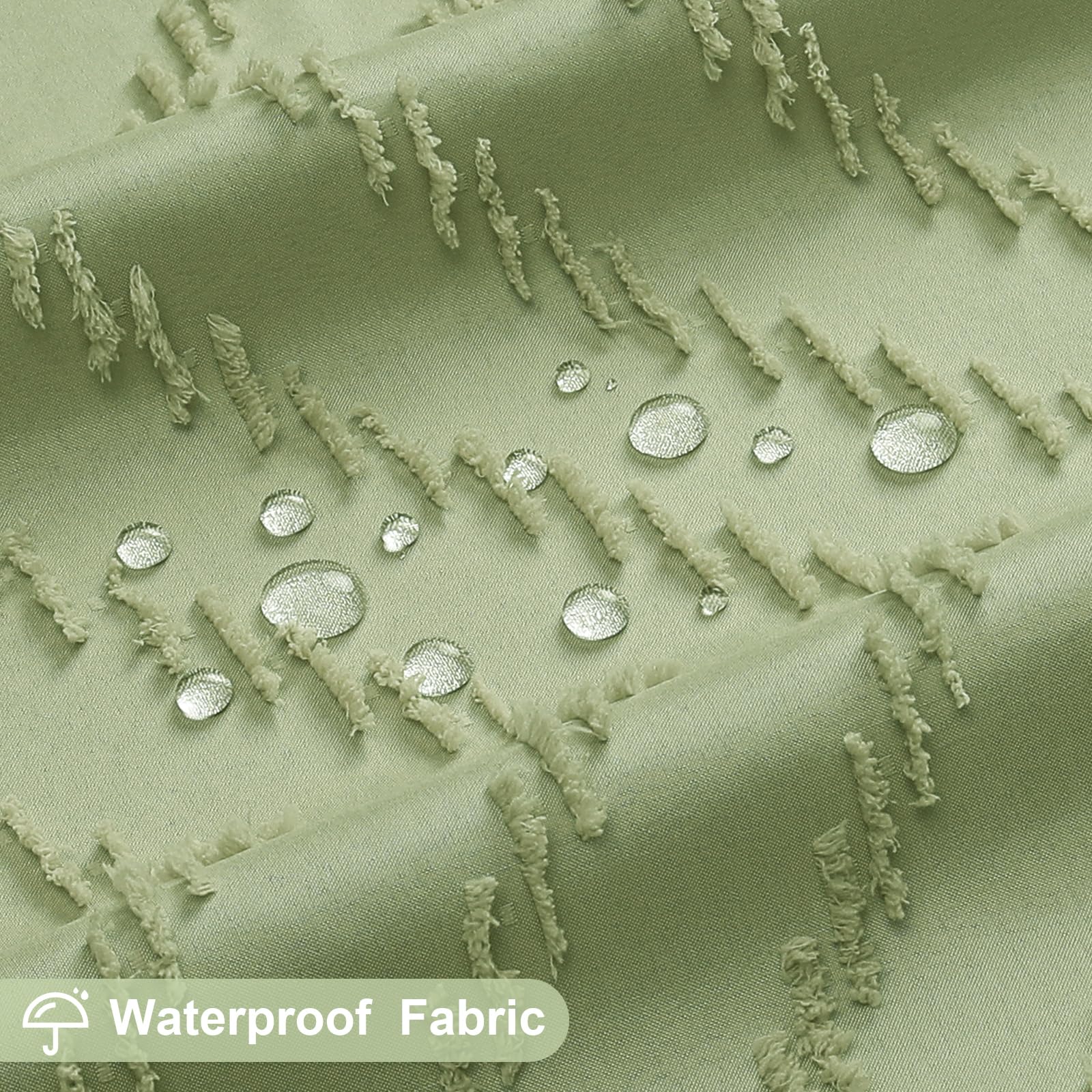 Cortina De Ducha Estilo Bohemio, A Cuadros Con Borlas, 183 X 213 Cm Blanca 96357858