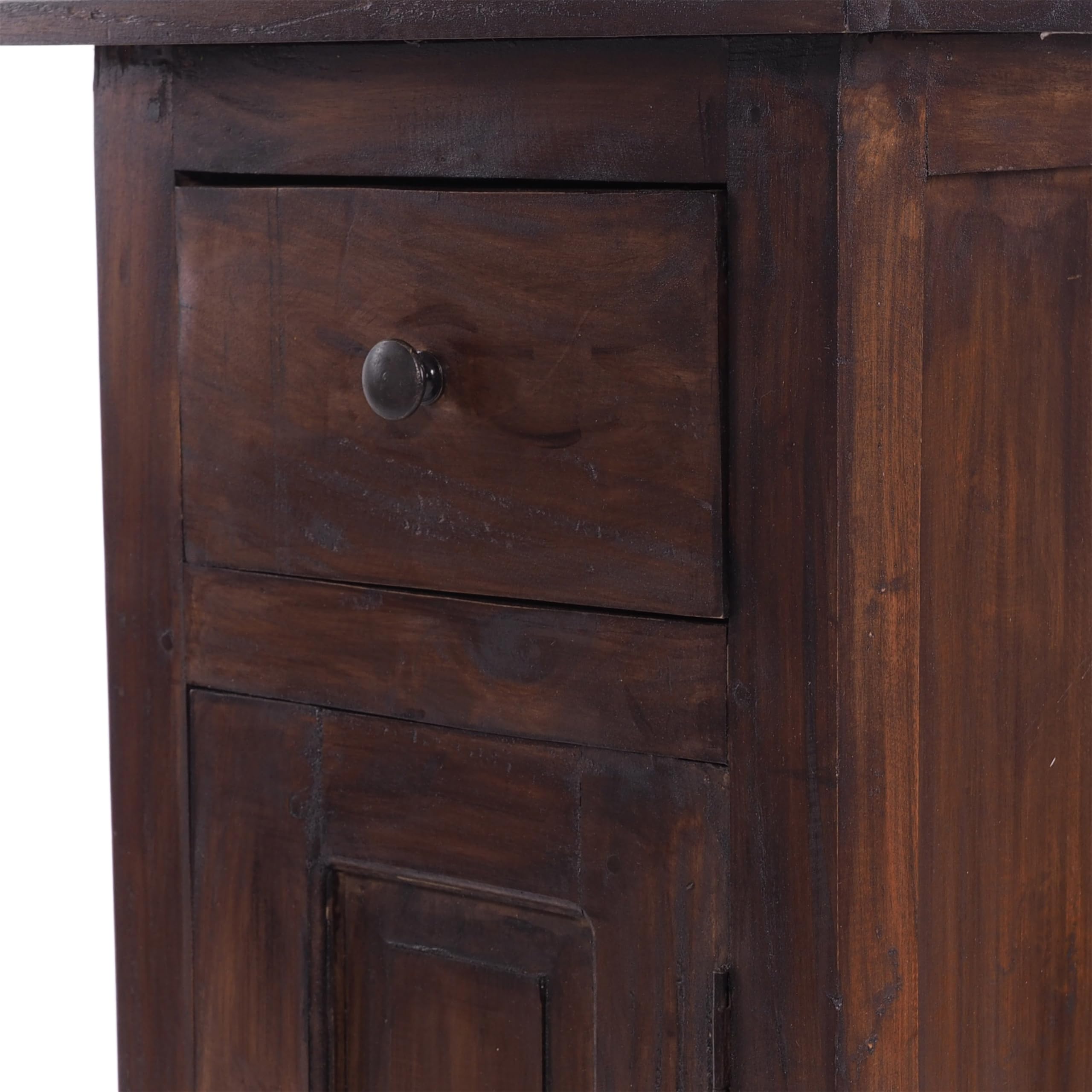 Design Delights - Armadietto in legno “Plant 80”, 80 x 36 x 25 cm (altezza x larghezza x profondità), legno riciclato in mogano, stile Shabby Chic, colore: 03, marrone scuro
