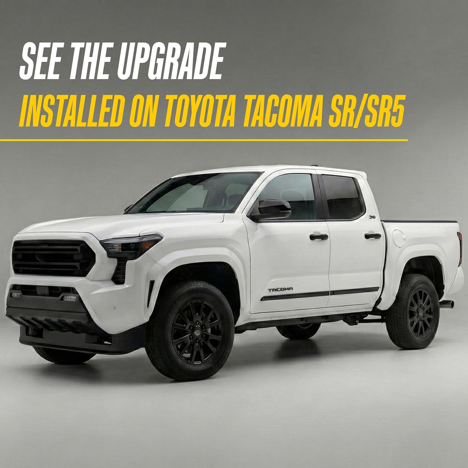 Trim Illusion Chrome Delete Gloss Black Patented Door Handle Cover Overlay for Toyota - (22-26 Tundra, 23-26 Sequoia, 24-26 Tacoma, 25-26 4Runner) | Easy No-Tool Install | US Patented